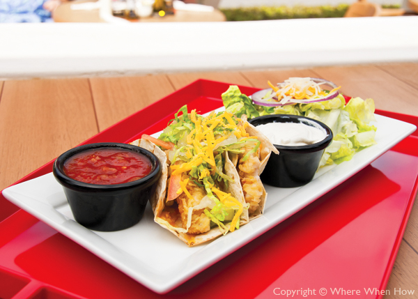 A photograph of the Fish Tacos at Danny Buoys Bar and Restaurant, Grace Bay, Providenciales (Provo), Turks and Caicos Islands.