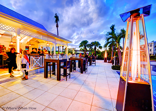 A photograph of Pelican Bay Restaurant & Bar, Royal West Indies Resort, Providenciales (Provo), Turks and Caicos Islands.