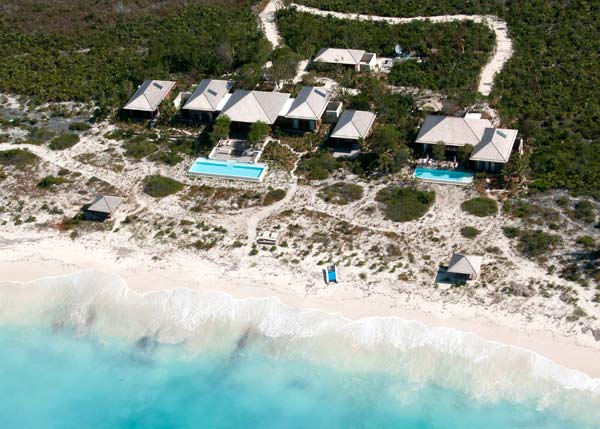 A photograph of a privately owned villa on Parrot Cay, Turks and Caicos Islands, British West Indies