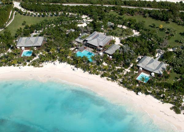 A photograph of a celebrity villa, The Residence, Parrot Cay, Turks and Caicos Islands, British West Indies