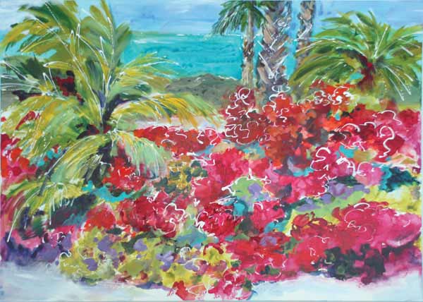 A photograph of a painting at Art Provo, The Regent Village, Providenciales (Provo), Turks and Caicos Islands.