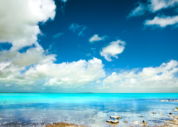 A photograph of the view to the Caicos Banks on South Caicos, Turks and Caicos Islands, British West Indies