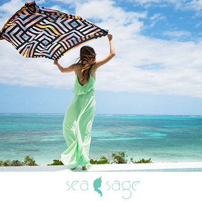 sea sage scarves inspired by providenciales turks and caicos islands